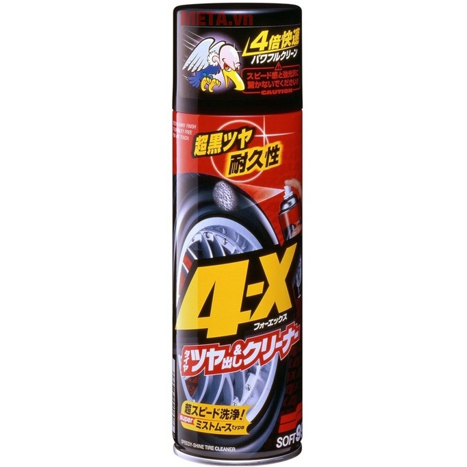 Chai xịt vệ sinh và tạo độ bóng cho lốp ô tô Soft99 4 - X Tire Cleaner