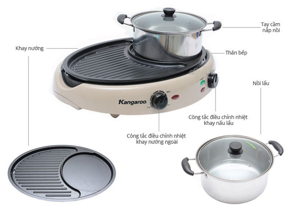 Hướng dẫn sử dụng Lẩu nướng BBQ Kangaroo KG96N