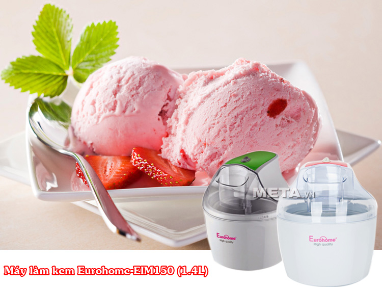 Máy làm kem Eurohome-EIM150 (1.4L) giúp bạn có những ly kem mát lạnh, thơm ngon và bổ dưỡng.