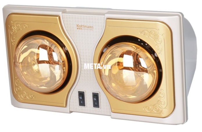 Đèn sưởi nhà tắm Kottmann 2 bóng K2BH không sợ nước, không lo chập cháy
