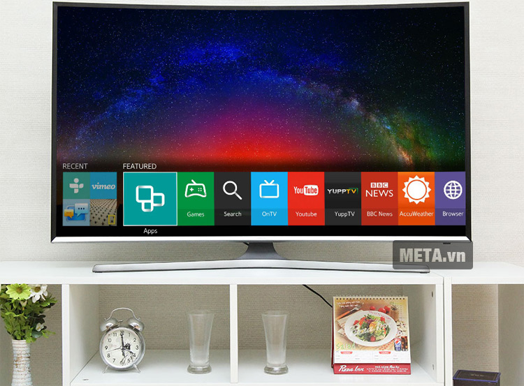Trình duyệt web của tivi màn hình cong Samsung 48 inch Full HD UA48J6300