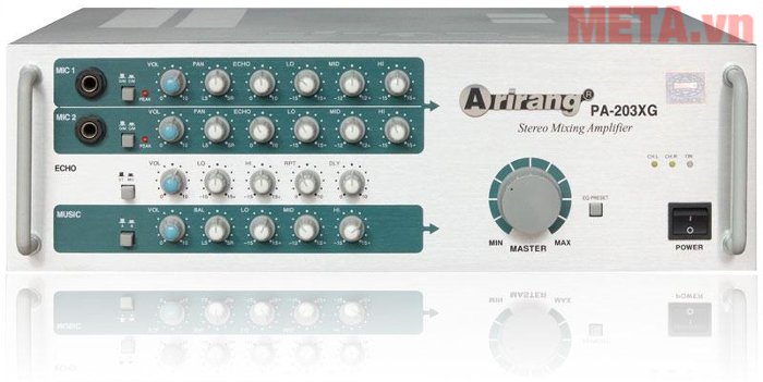 Máy tăng âm Arirang tích hợp 2 cổng cắm micro