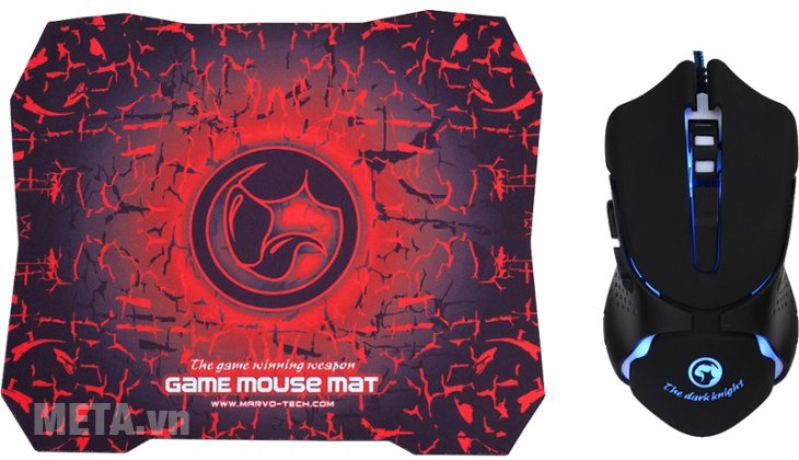 Chuột quang Marvo M309 + G1 New (kèm bàn di chuột) dành cho game thủ.
