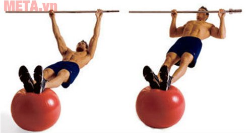 Động tác tập xà đơn kết hợp lăn bóng
