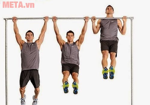 Động tác treo người lên xà giúp tăng chiều cao
