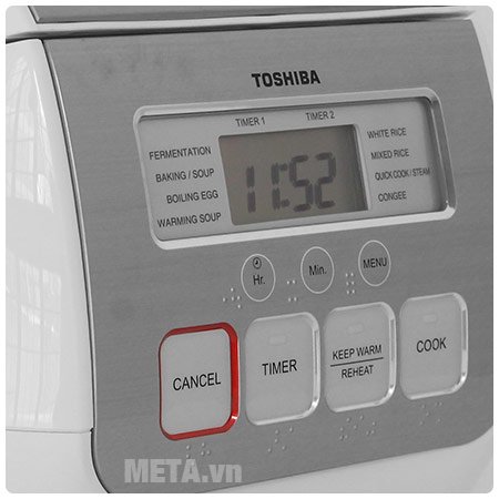 Nồi cơm điện tử Toshiba RC-5MS(WT)VN với nút điều khiển tiện lợi Nồi cơm điện tử Toshiba RC-5MS(WT)VN với nút điều khiển tiện lợi