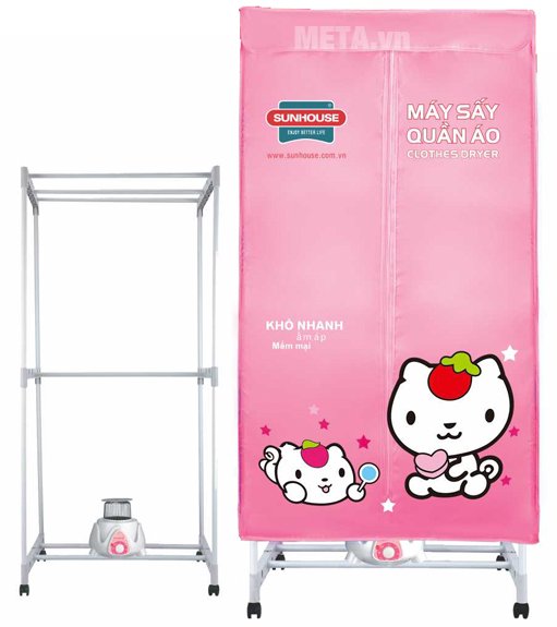 Máy sấy quần áo Sunhouse SHD2700 dùng cho gia đình, khu chưng cư, sinh viên có chỗ phơi đồ hẹp.