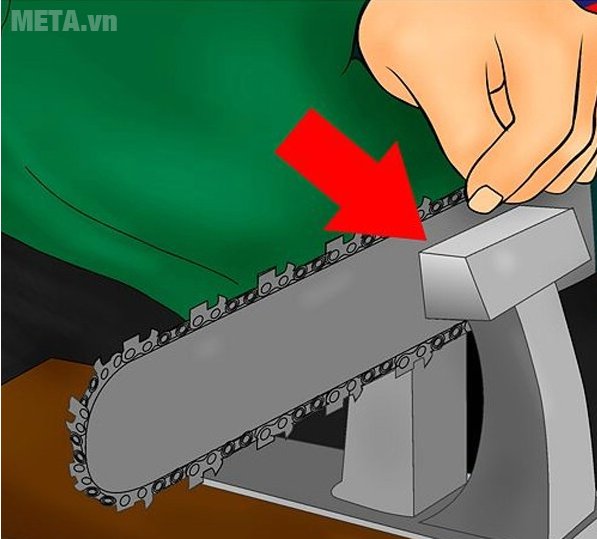 Cách dũa xích của máy cưa xích - Bước 4