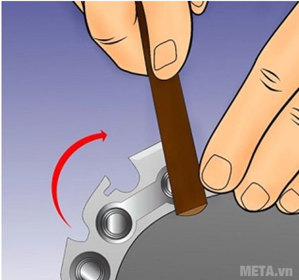 Cách dũa xích của máy cưa xích - Bước 9