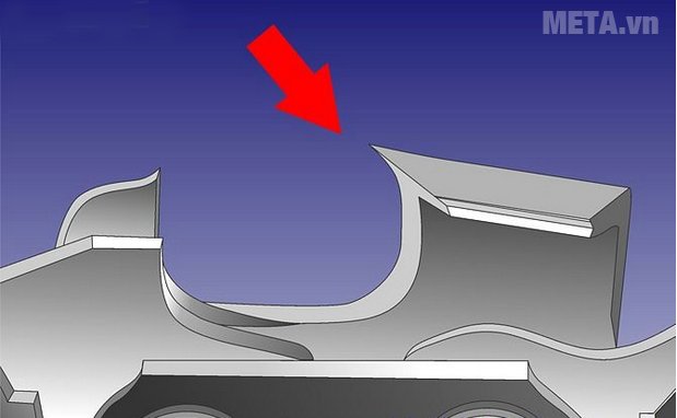 Cách dũa xích của máy cưa xích - Bước 1
