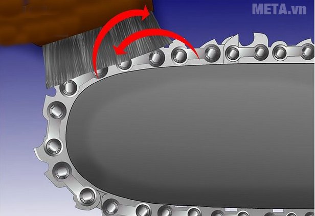 Cách dũa xích của máy cưa xích - Bước 2