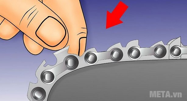 Cách dũa xích của máy cưa xích - Bước 3