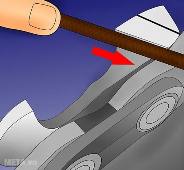 Cách dũa xích của máy cưa xích - Bước 6