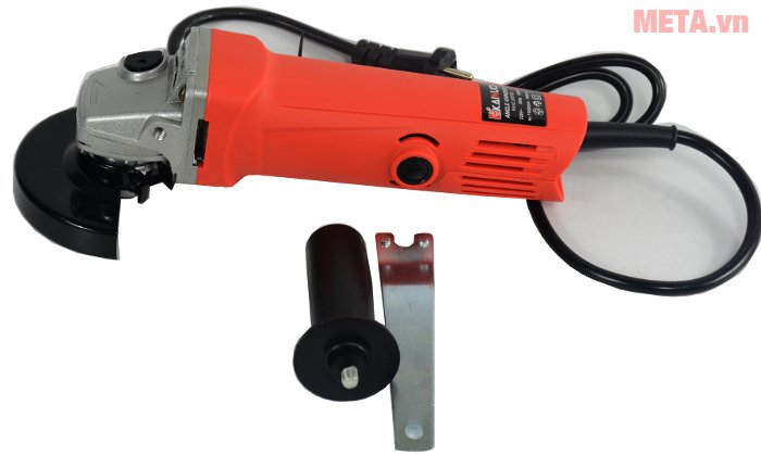 Máy mài Kainuo 100mm 1009 có tay cầm phụ giúp điều khiển máy mài dễ hơn.