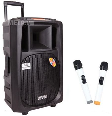 Loa di động Temeisheng 2398 kèm sẵn 2 micro không dây