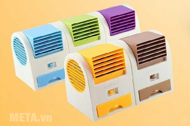 Điều hòa mini cầm tay USB có thiết kế đơn giản, màu sắc đa dạng