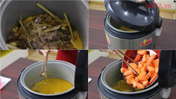 Bạn không nên nấu các món chiên xào nhiều dầu mỡ khi dùng nồi cơm điện