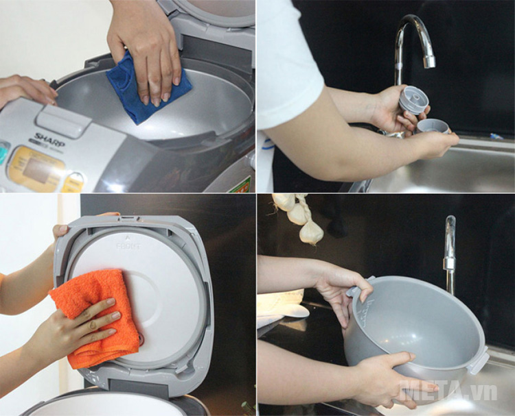 Hướng dẫn cách vệ sinh nồi cơm điện 