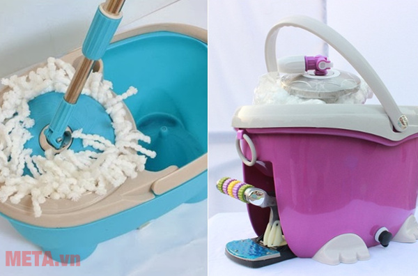 Hiện nay có hai loại thùng vắt là loại nhấn tay và đạp chân