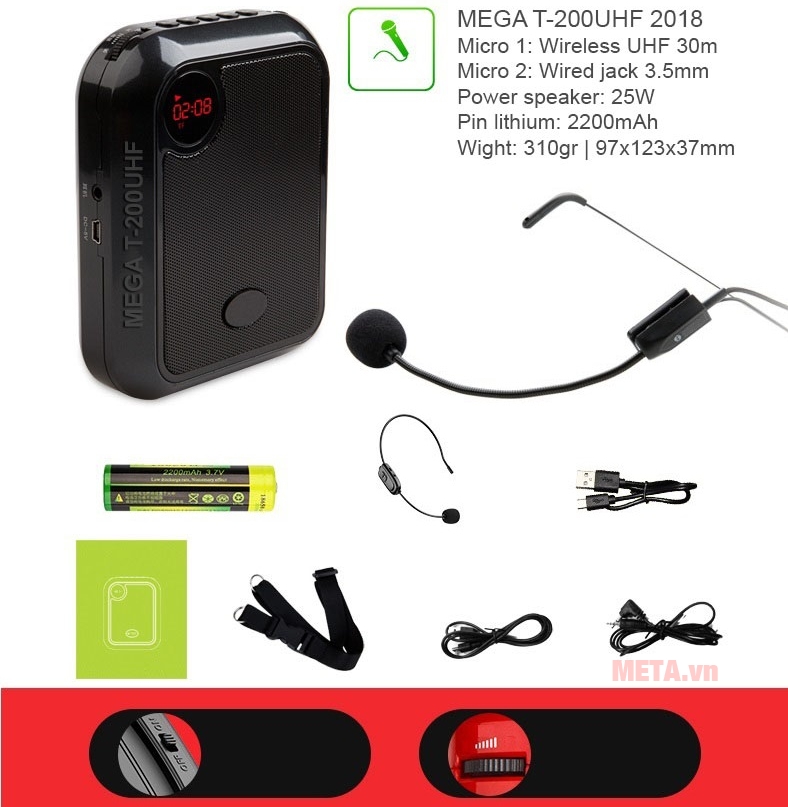 Micro không dây có khả năng kết nối xa 30m 