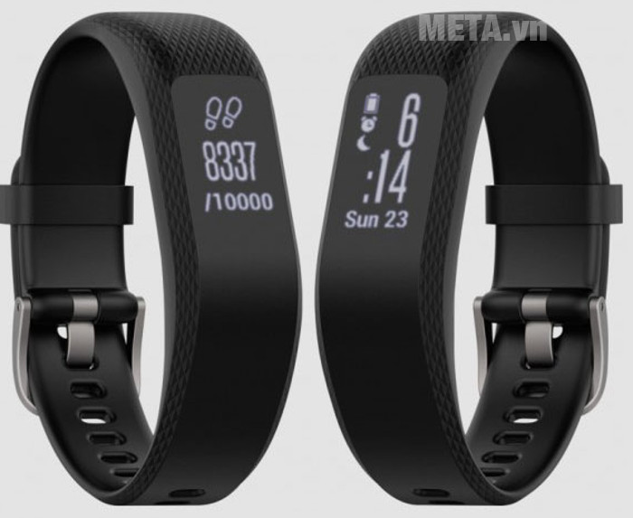 Vòng đeo tay Garmin Vivosmart 3 có thiết kế quai đeo giống như đồng hồ