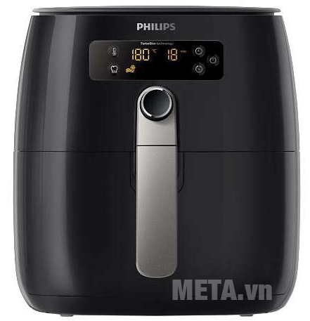 Nồi chiên không dầu Philips HD9643 có bảng điều khiển dễ thao tác.