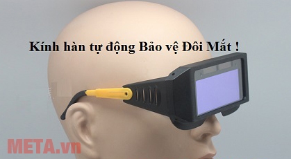 Kính hàn điện tử dùng khi hàn vật liệu ở trên cao.
