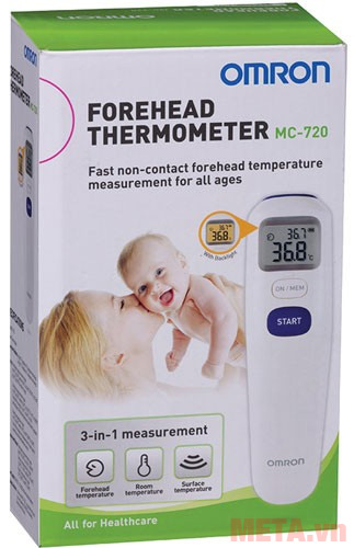 Nhiệt kế đo trán Omron MC-720 có xuất xứ từ Nhật Bản Nhiệt kế đo trán Omron MC-720 có xuất xứ từ Nhật Bản