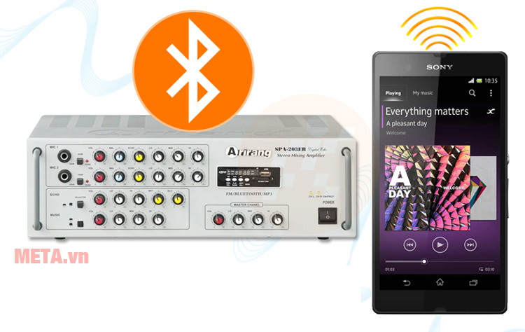 Arirang SPA 203 EB có kết nối bluetooth
