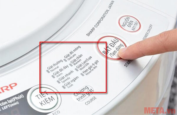 Lựa chọn sai chế độ là nguyên nhân dẫn đến máy giặt có thời gian giặt lâu