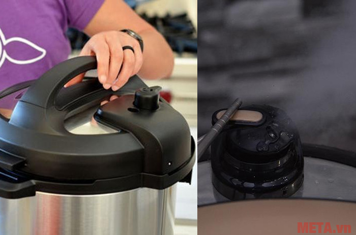 Hình ảnh nắp nồi áp suất điện khó mở ra