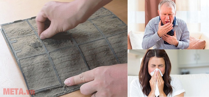 Không khí kém trong lành ảnh hưởng đến hệ hô hấp của gia đình, nhất là người già và trẻ nhỏ.