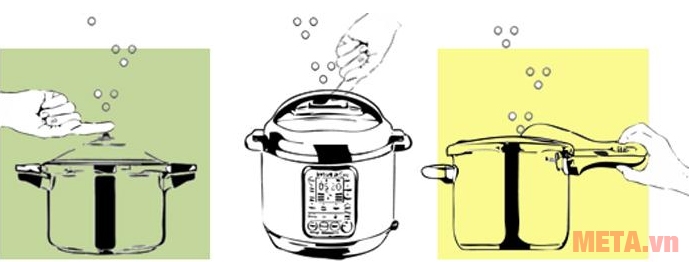  Hướng dẫn xả khí áp chậm ở nồi áp suất