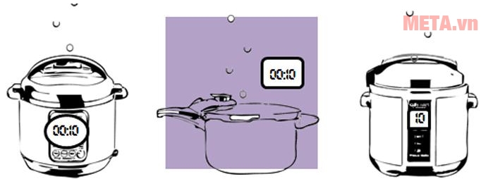  Xả áp suất của nồi tự nhiên trong 10 phút