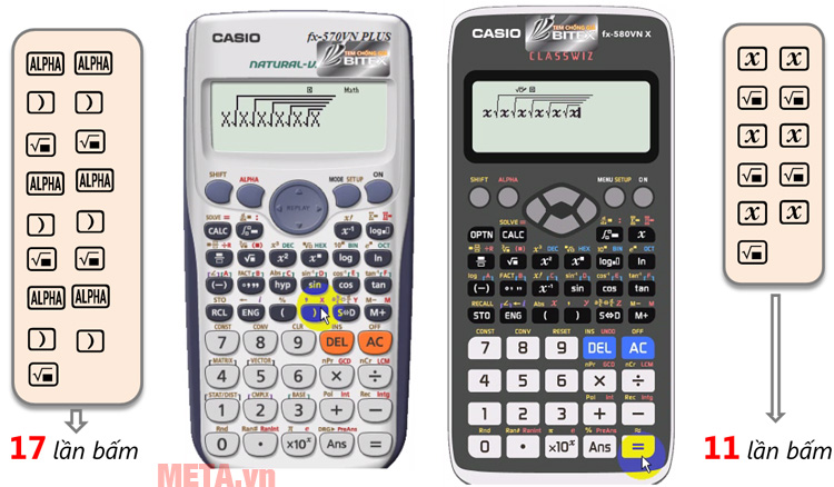 So sánh những tính năng của máy tính khoa học Casio FX-580VN X và máy tính  bỏ túi Casio FX-570VN Plus