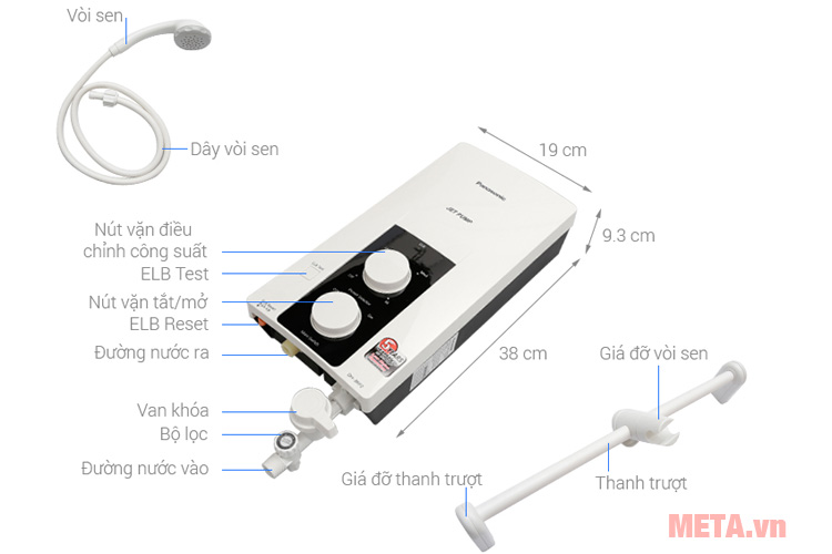 Cấu tạo các chi tiết của máy nước nóng thông thường