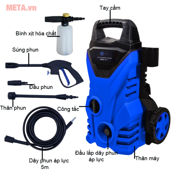 Máy xịt rửa xe cao áp Kachi MK74