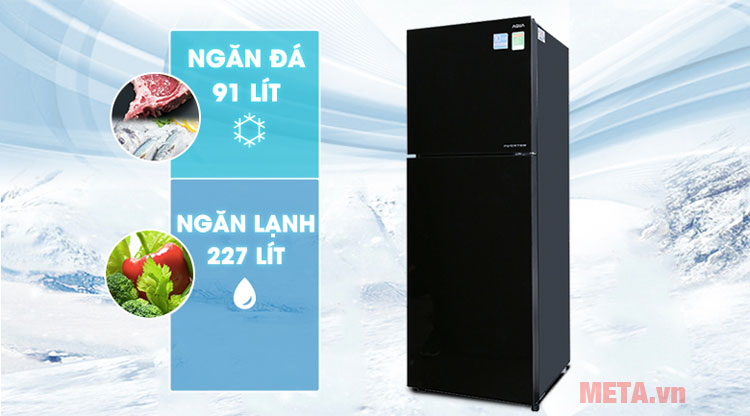 Tủ lạnh Aqua Inverter AQR-IG356DN (GBN)