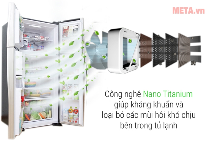 Tủ lạnh Hitachi có thể loại bỏ vi khuẩn, mùi hôi hiệu quả