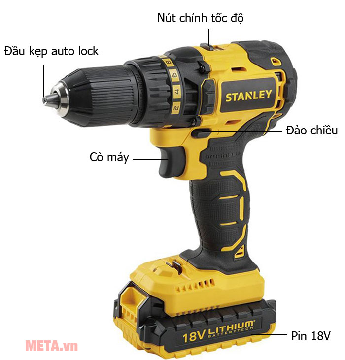 Máy khoan vặn vít dùng pin Stanley SBD201D2K