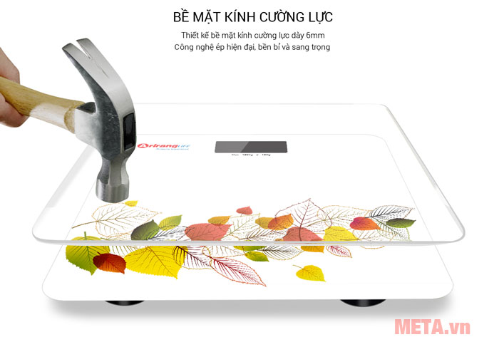 Cân sức khỏe Ariranglife có mặt kính cường lực siêu bền
