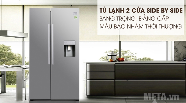 Tủ lạnh side by side Samsung thiết kế sang trọng