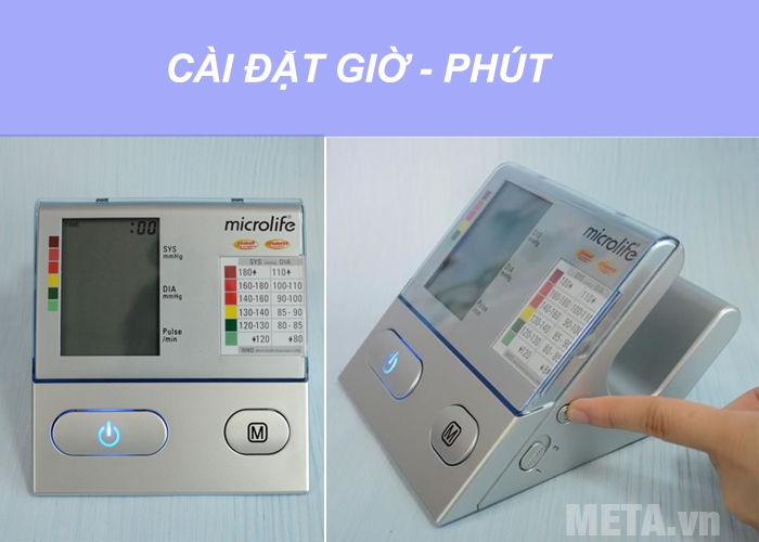 Cài đặt giờ/phút 