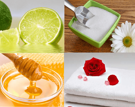 tẩy tế bào chết môi với chanh, đường và mật ong tẩy tế bào chết môi với chanh, đường và mật ong