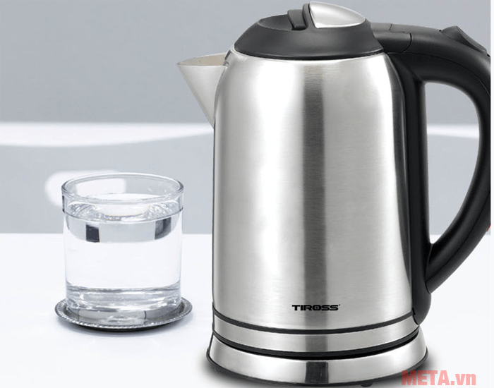 Ấm đun nước siêu tốc mini inox 304 Tiross TS1367 