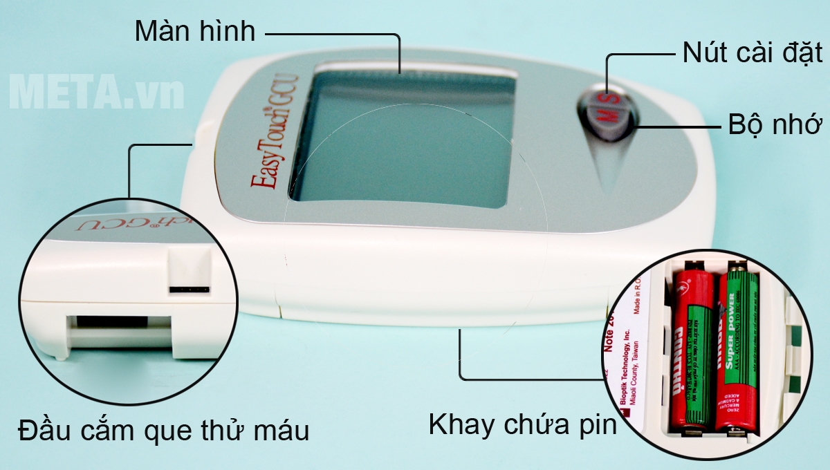 Máy đo đường huyết 3 trong 1 Rossmax Easy Touch GCU ET322 có màn hình hiển thị