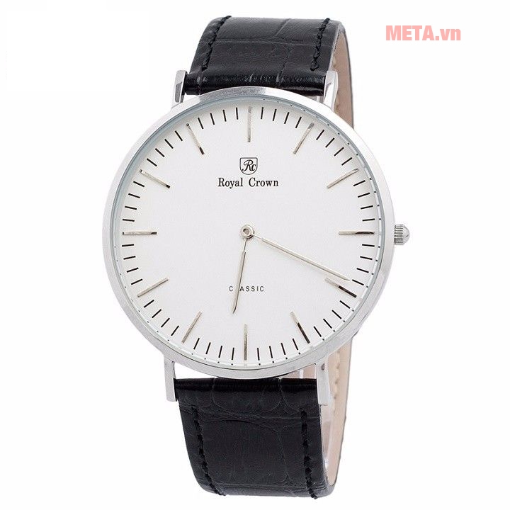 Đồng hồ dây da nam chính hãng Royal Crown 7601M-ST