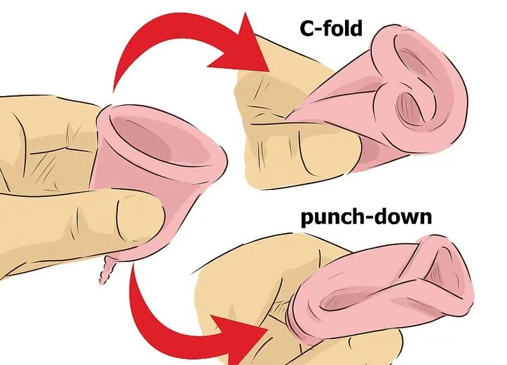 Có 2 cách gấp gọn cốc nguyệt san
