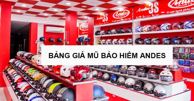 Bảng giá nón bảo hiểm Andes