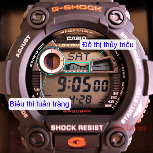 Tìm hiểu về tính năng thủy triều và tuần trăng trên đồng hồ Casio